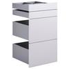 Schubladeneinsatz Unit Hellgrau B: 45,3 cm 4 Fächer - Hellgrau, MODERN, Holzwerkstoff (45,3/83/47cm) - Ondega