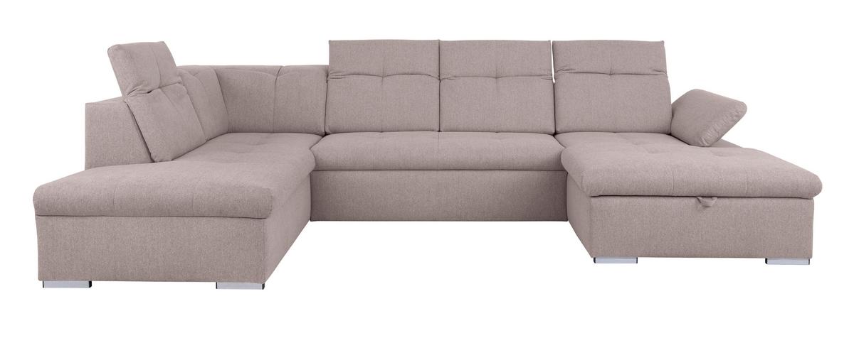 Wohnlandschaft Ramzes Taupe U: 215x328x173 cm - Taupe/Grau, Design, Textil (215/328/173cm) - MID.YOU