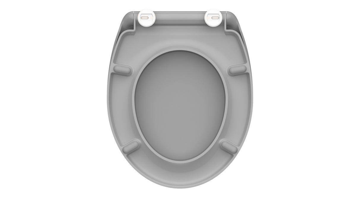 WC sedadlo duroplast šedý - šedá, Konvenční, plast (37,5/5/45cm)