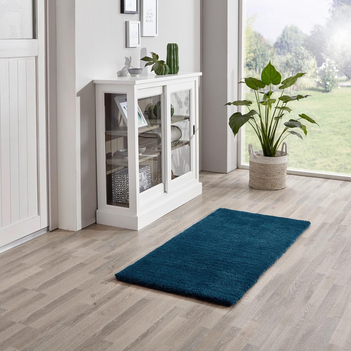 Hochflorteppich Relaxx Türkis/petrol 70x140 Cm - Petrol, KONVENTIONELL, Textil (70/140cm) - Esprit