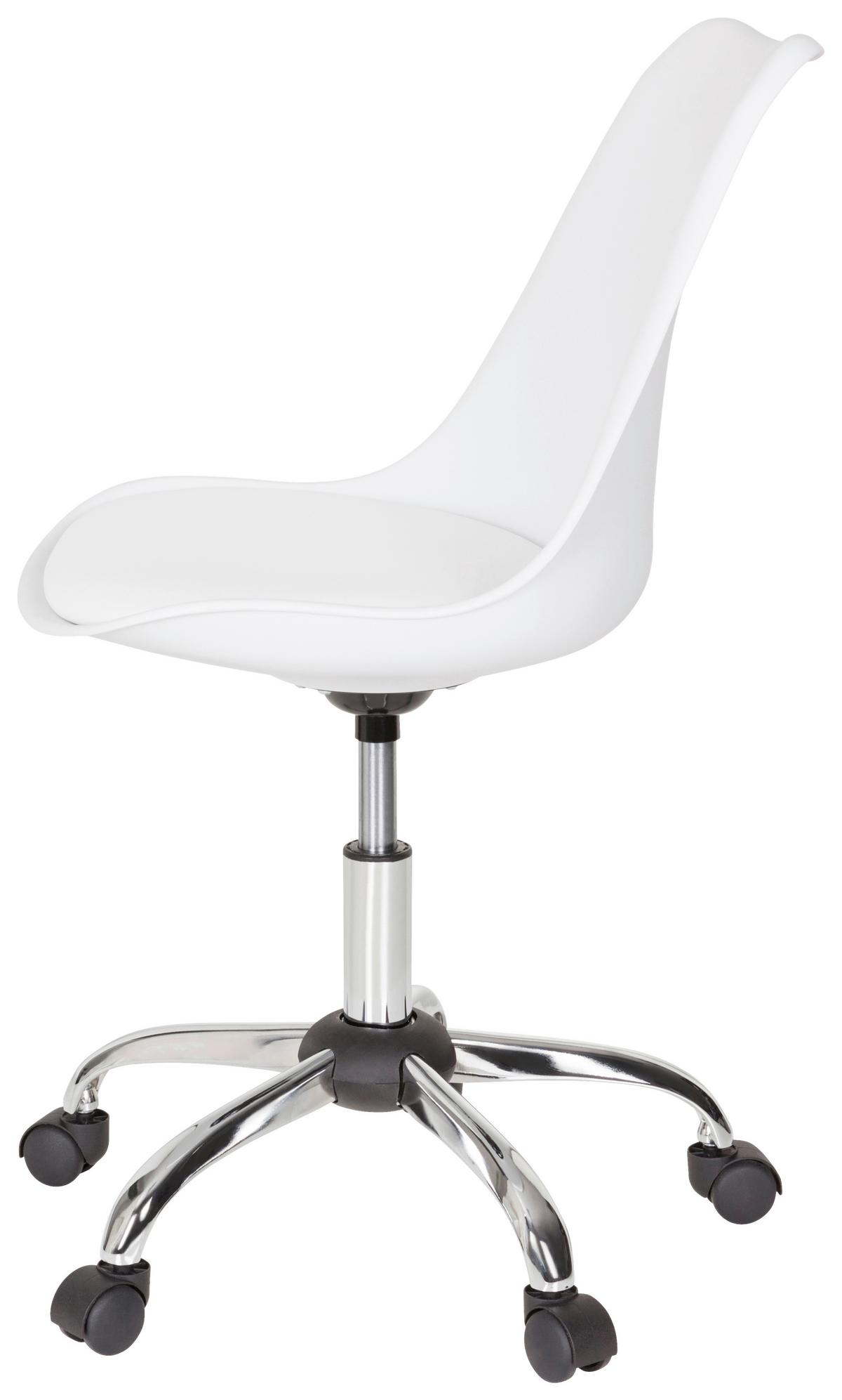 Drehstuhl Fancy Pro Weiß - Weiß, MODERN, Kunststoff/Textil (48/86/54cm) - MID.YOU