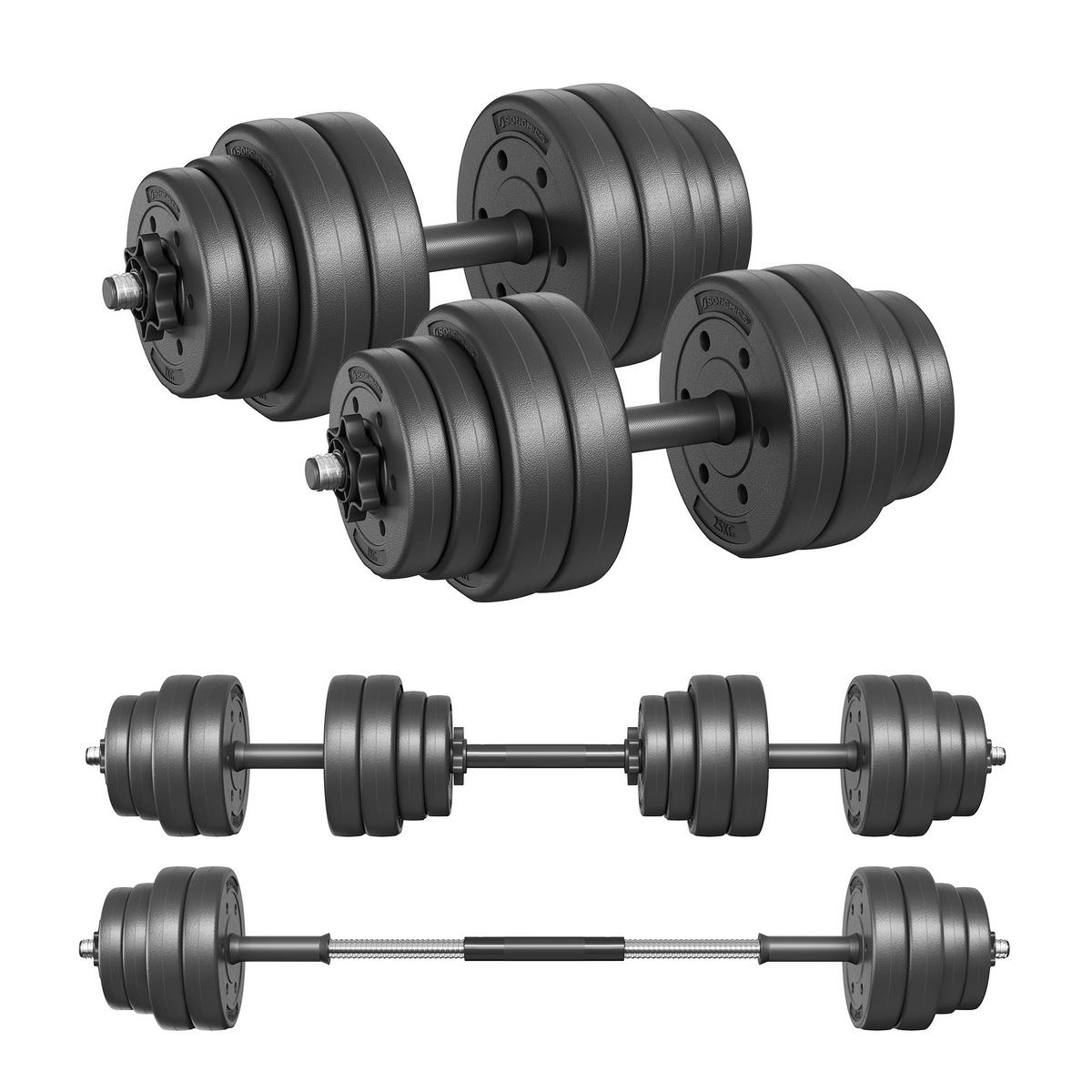 Fitness-Set Dumbbell Schwarz B: 50 cm - Schwarz, Basics, Kunststoff/Metall (50/21,5/21,5cm)