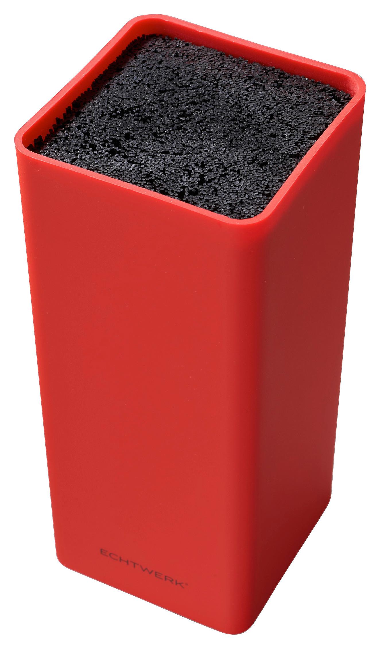 STOJAN NA NOŽE ECHTWERK UNIVERSAL-MESSERBLOCK - červená, Design, plast (9,3/21,5cm) - Echtwerk