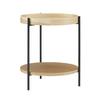 Beistelltisch Eichefarben B: 44 Cm - Eichefarben/Schwarz, Design, Holzwerkstoff/Metall (44/44/49cm) - Livetastic