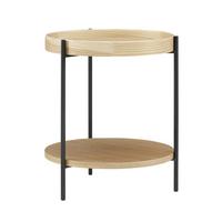 Beistelltisch Eichefarben B: 44 Cm - Eichefarben/Schwarz, Design, Holzwerkstoff/Metall (44/44/49cm) - Livetastic