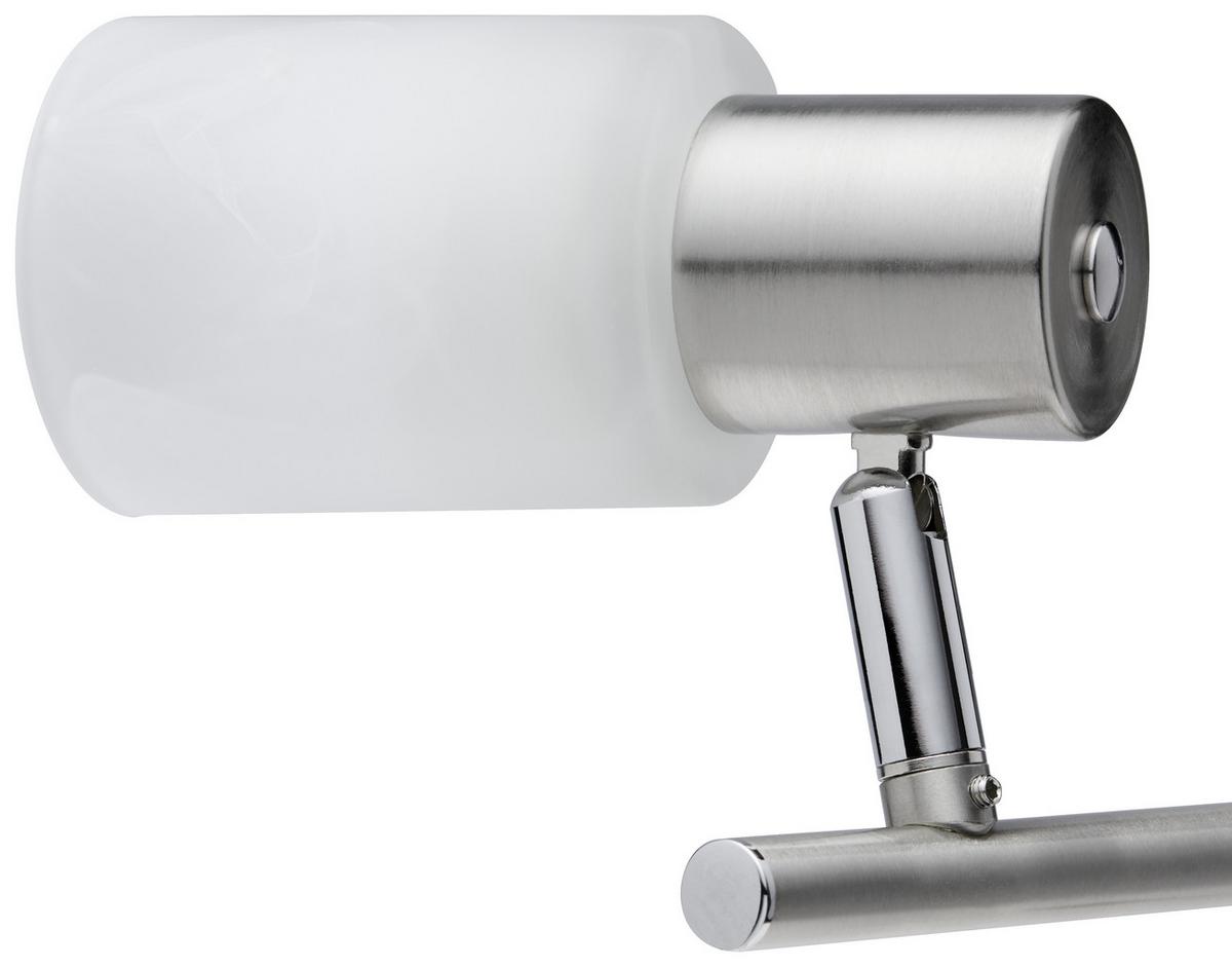 Strahler Elke 2-Flammig verstellbar L: 41,5 cm - Chromfarben/Weiß, KONVENTIONELL, Glas/Metall (41,5cm) - James Wood