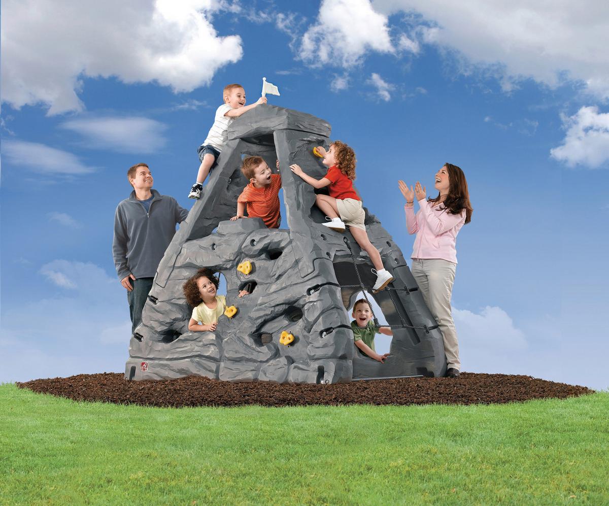 Klettergerüst Skyward Summit aus Kunststoff - Grau, KONVENTIONELL, Kunststoff (203,2/203,2/132,1cm) - Ambia Garden