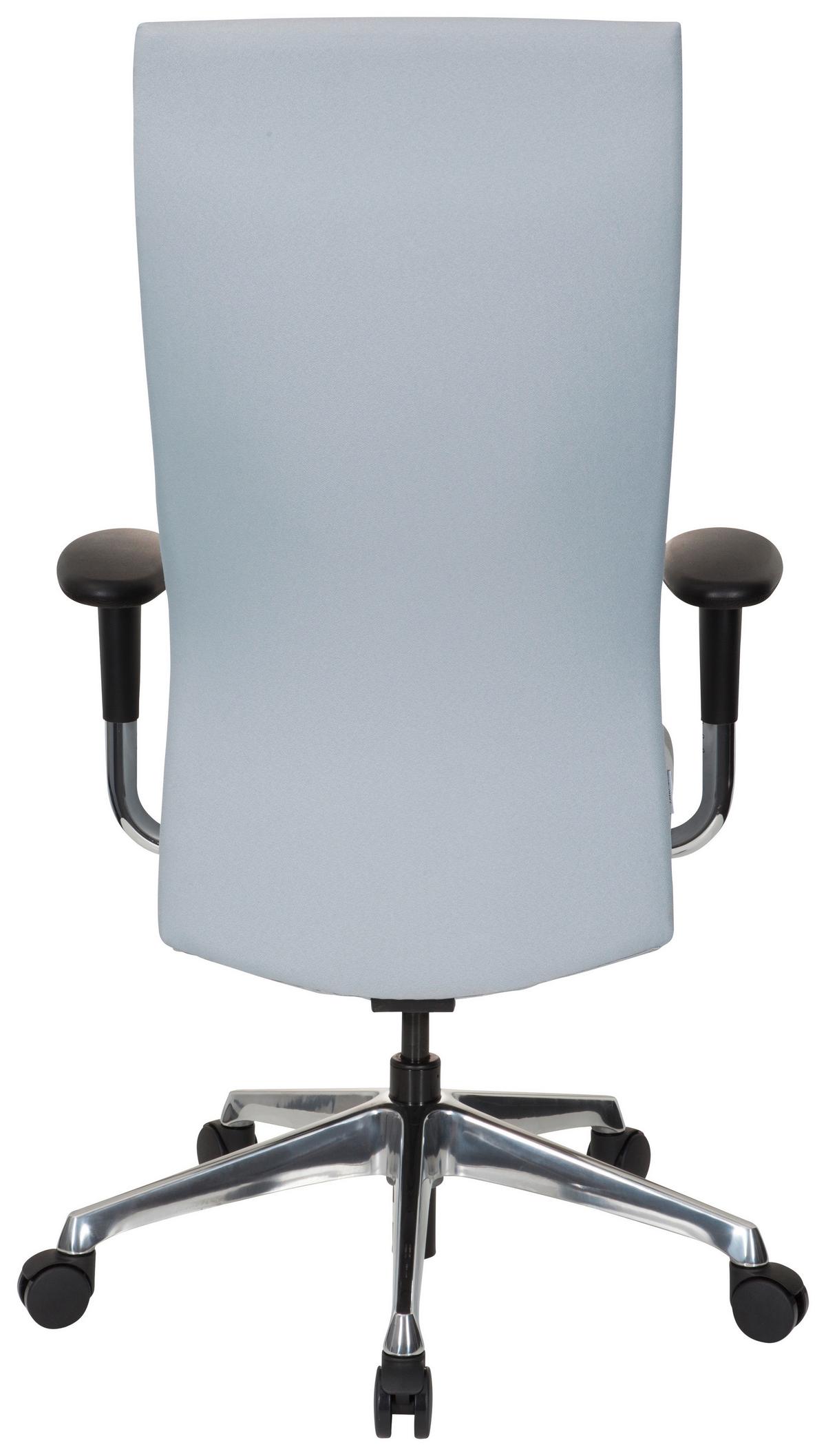 Drehstuhl Office-Tex Armstützen Grau Bis 120kg - Alufarben/Grau, MODERN, Kunststoff/Textil (58/131/54cm) - MID.YOU