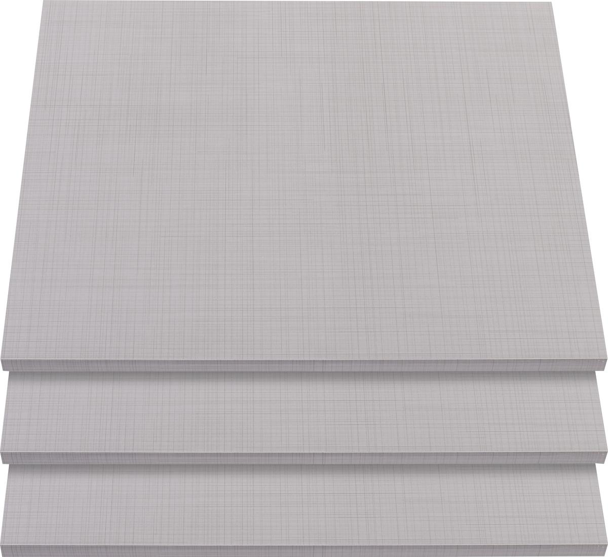 SADA VKLÁDACÍCH POLIC ADVANTAGE,LEVEL, 3-JITÝ SET - šedá, Moderní, dřevo/kompozitní dřevo (48/2/50cm) - Ondega