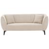 3-Sitzer-Sofa Colori Beige Rücken Echt - Beige/Schwarz, MODERN, Textil (208/83/88cm) - MID.YOU
