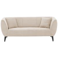 3-Sitzer-Sofa Colori Beige Rücken Echt - Beige/Schwarz, MODERN, Textil (208/83/88cm) - MID.YOU