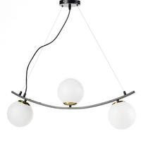 Hängeleuchte Schwarz L: 73 Cm 6w - Schwarz, Design, Kunststoff/Metall (73/15/90cm)