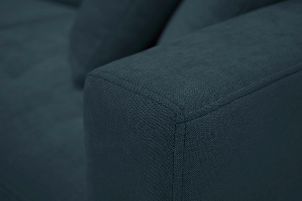 Rohová sedačka BJORN, oboustranná, tm.modrá žinylka - přírodní barvy/tmavě modrá, Design, dřevo/textil (160/231cm) - Luca Bessoni