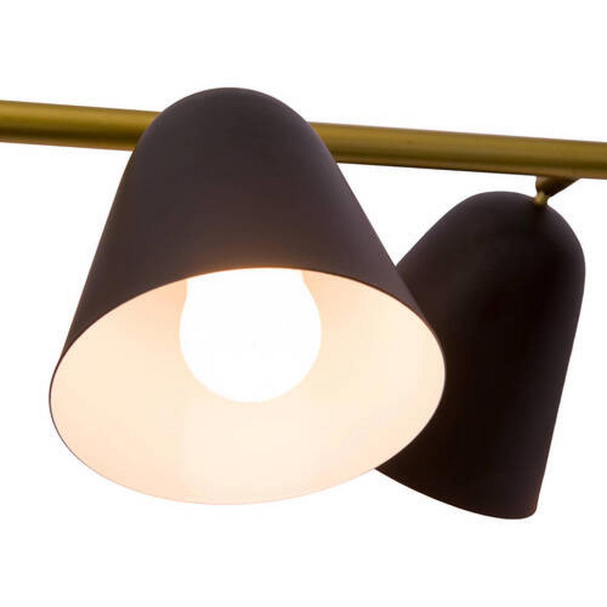 Hängeleuchte Triton H: 126 cm 4-Flammig - Goldfarben/Schwarz, Design, Metall (61/13/126cm) - Näve