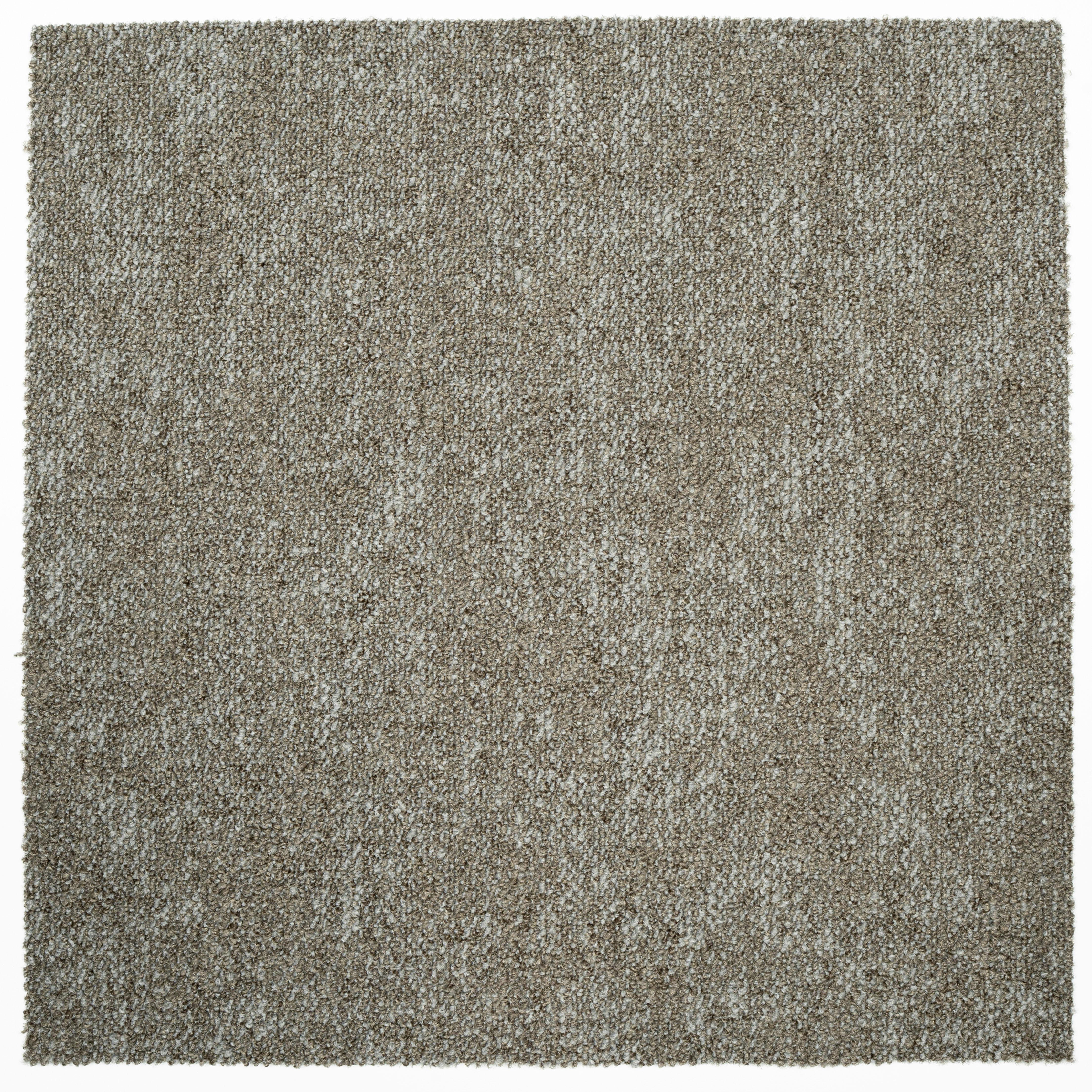 Teppichfliese Graubraun Marble 50x50 cm Florhöhe 3 mm - Graubraun, Basics, Textil (50/50cm)