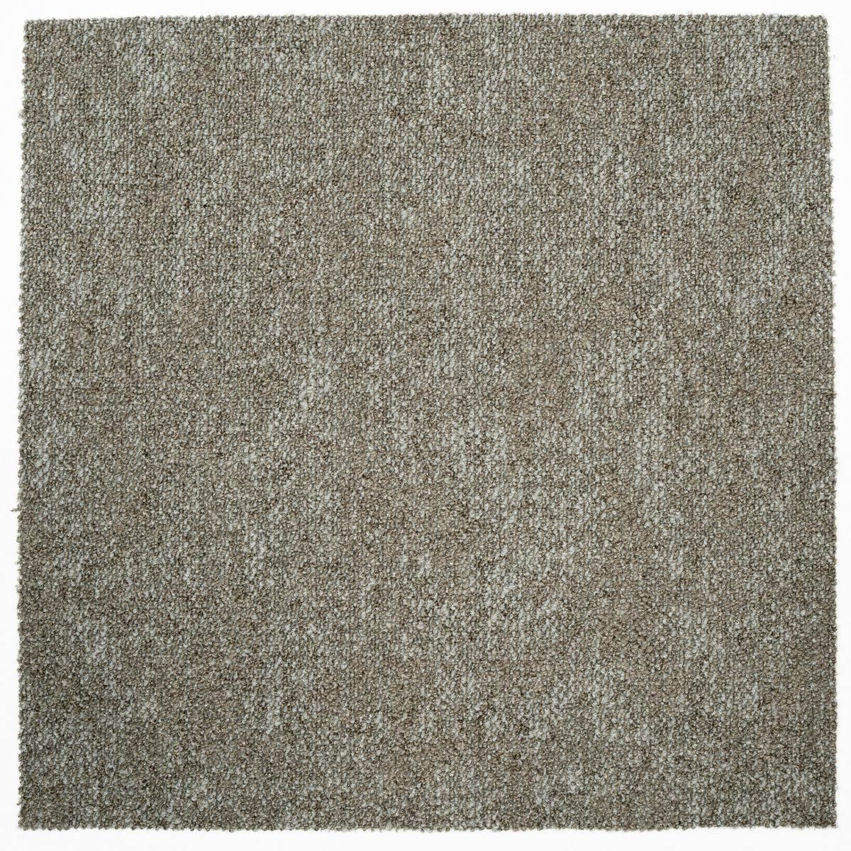 Teppichfliese Graubraun Marble 50x50 cm Florhöhe 3 mm - Graubraun, Basics, Textil (50/50cm)