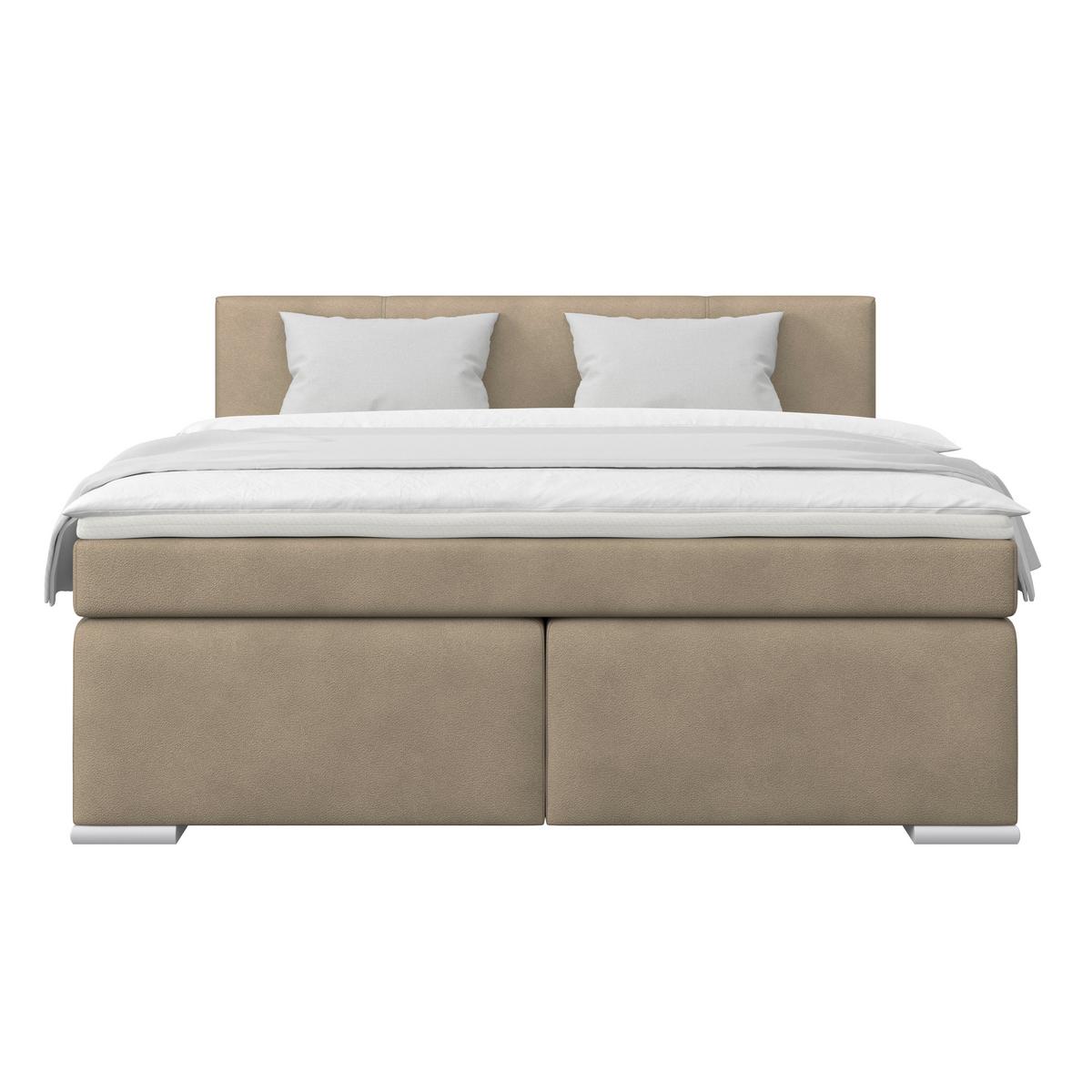 Boxspringbett Mira 1 - Taupe, Basics, Holz/Kunststoff (160/200cm)