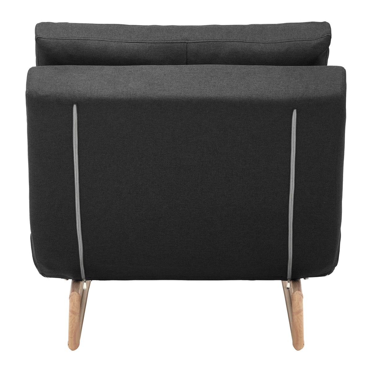 Rozkladacia pohovka Malic tmavosivé - farba duba/tmavosivá, Modern, kov/textil (80/84/90cm) - Bessagi Home