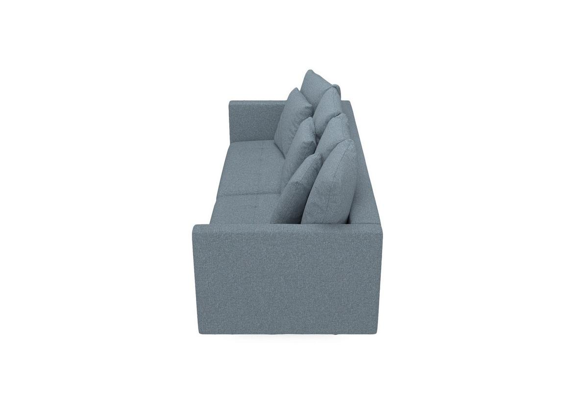 3-sitzer Sofa Mit Schlaffunktion Sofia B: 223 Cm - Türkis/Schwarz, Design, Textil (223/96/95cm) - MID.YOU