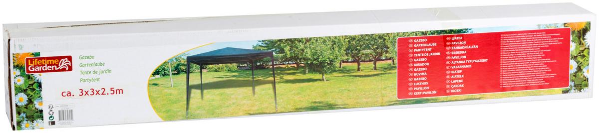 Pavillon Gazebo 3x3x2,5mtr. Anthracite - Grau, Basics, Kunststoff/Metall (300/300/250cm)