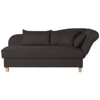 Recamiere Selma Braun Rechts mit Bettkasten+schlaffunktion - Dunkelbraun/Buchefarben, Design, Textil (190/88/82cm) - Max Winzer