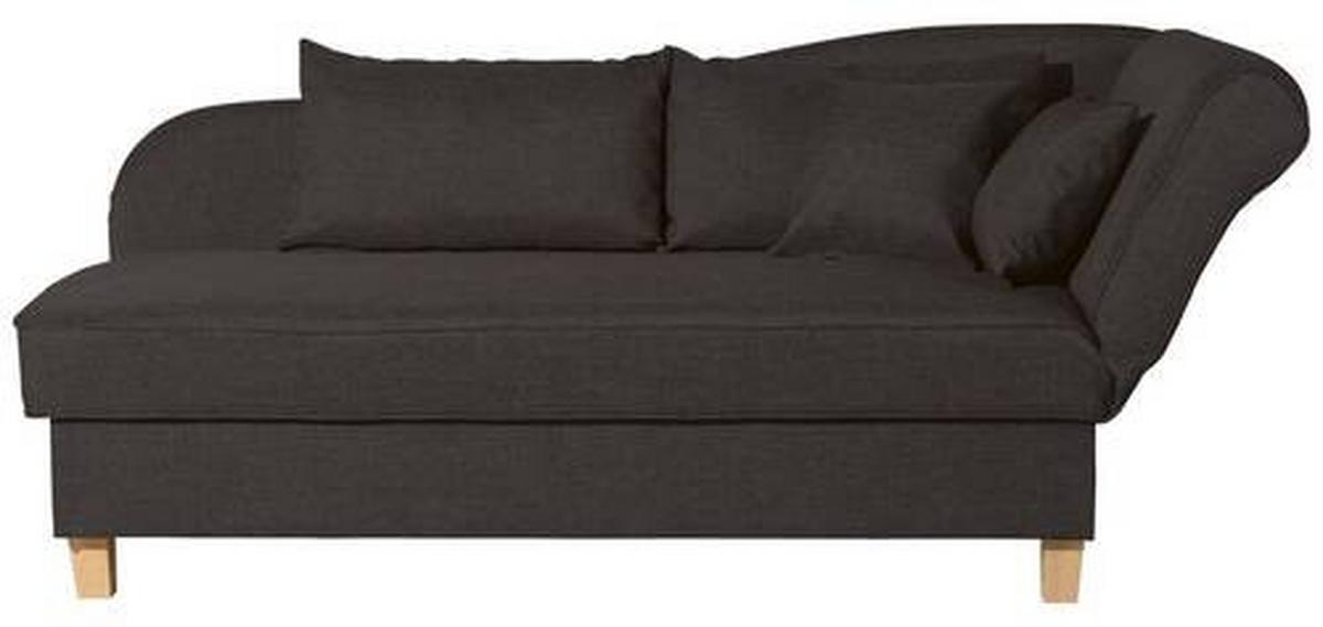 Recamiere Selma Braun Rechts mit Bettkasten+schlaffunktion - Dunkelbraun/Buchefarben, Design, Textil (190/88/82cm) - Max Winzer