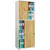 Aktenschrank Lona Weiß/Eiche Dekor B: 70 cm - Honigeiche/Weiß, Design, Holzwerkstoff (70/183/37cm) - MID.YOU