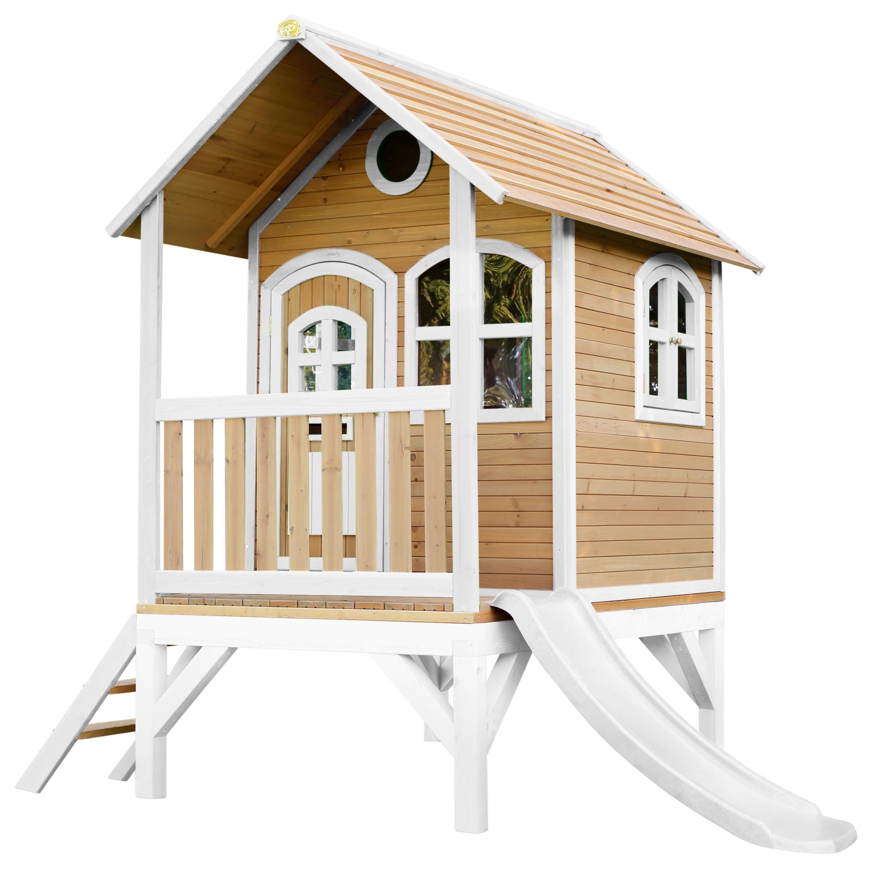 Spielhaus A030.036.91 - Rot/Braun, KONVENTIONELL, Holz (287/231/191cm) - Ambia Garden