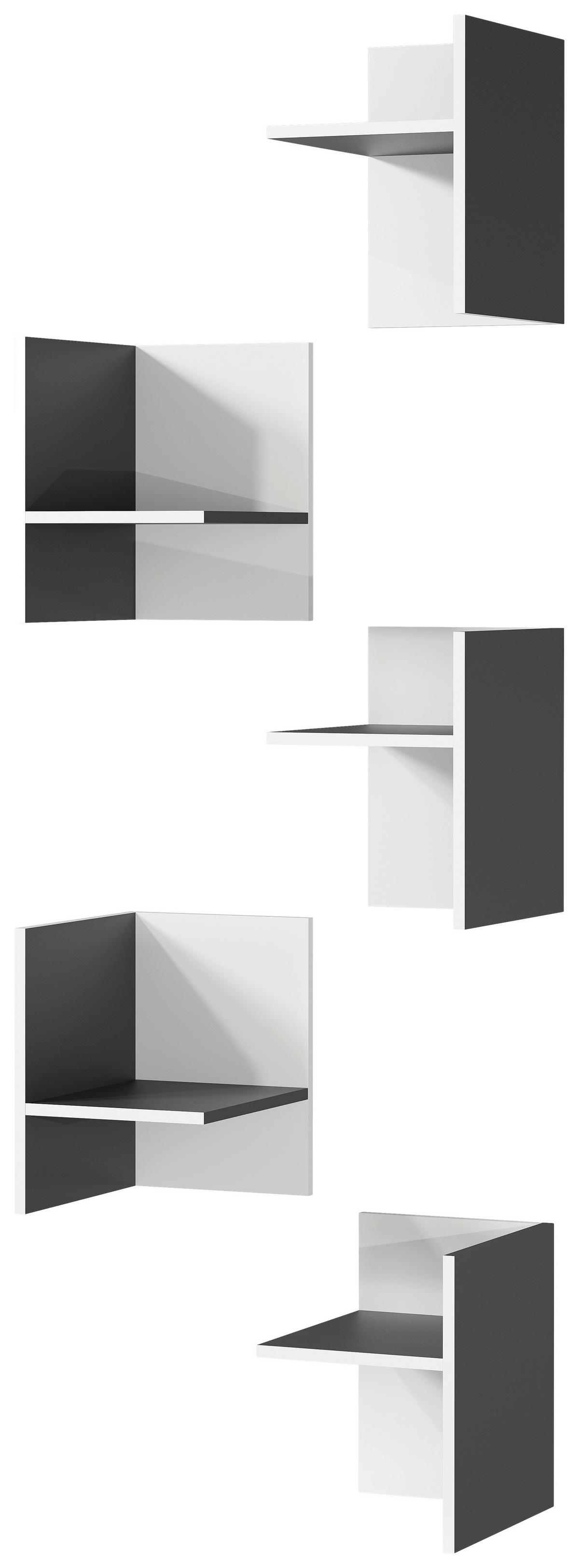 Inneneinteilung Kleiderschrank Gw-Pasadena Graphit/Weiß - Graphitfarben/Weiß, MODERN, Holzwerkstoff (27/37/35cm) - Germania