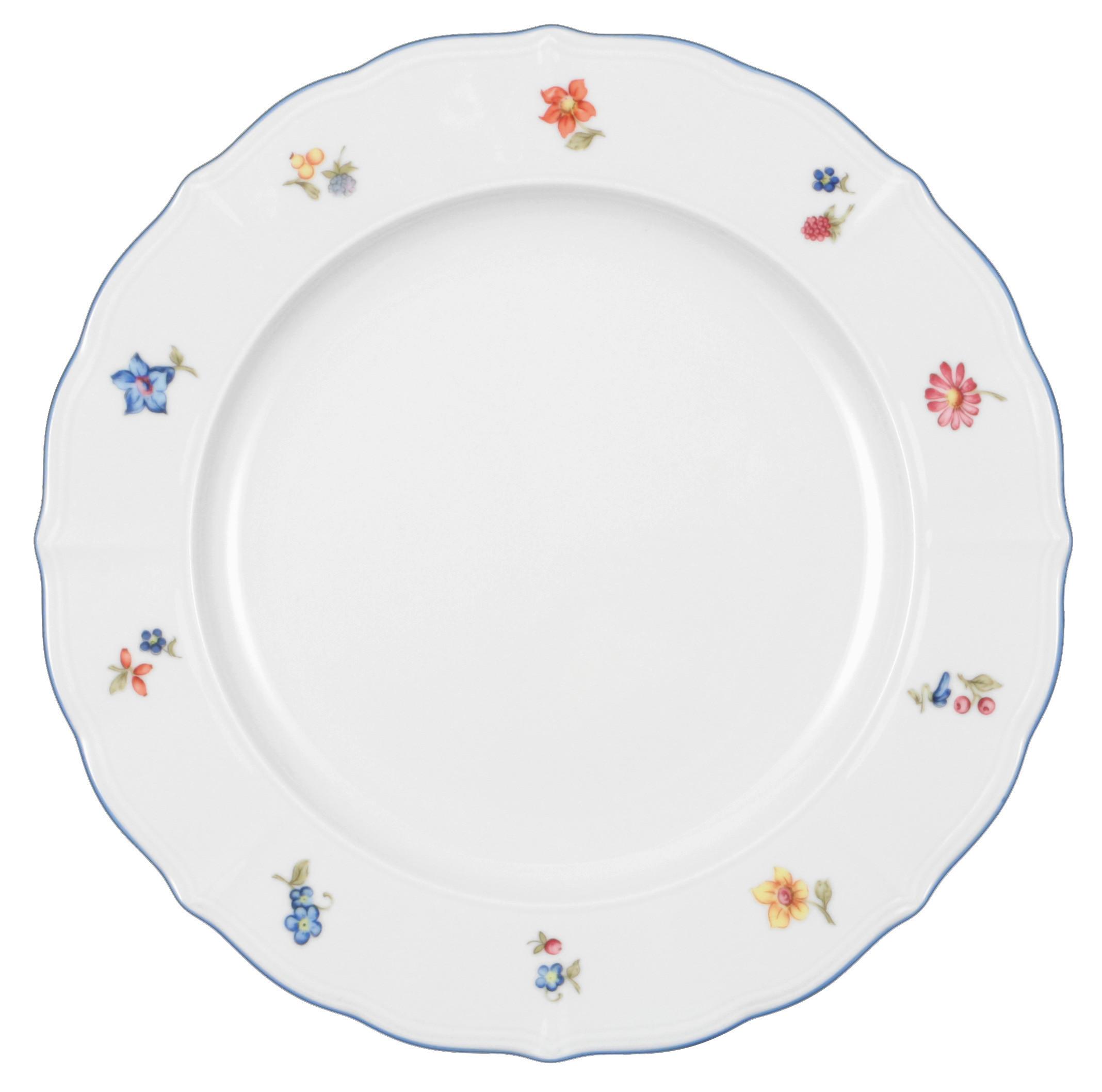Speiseteller rund Porzellan Sonate D: 26 cm m. Blumendekor
