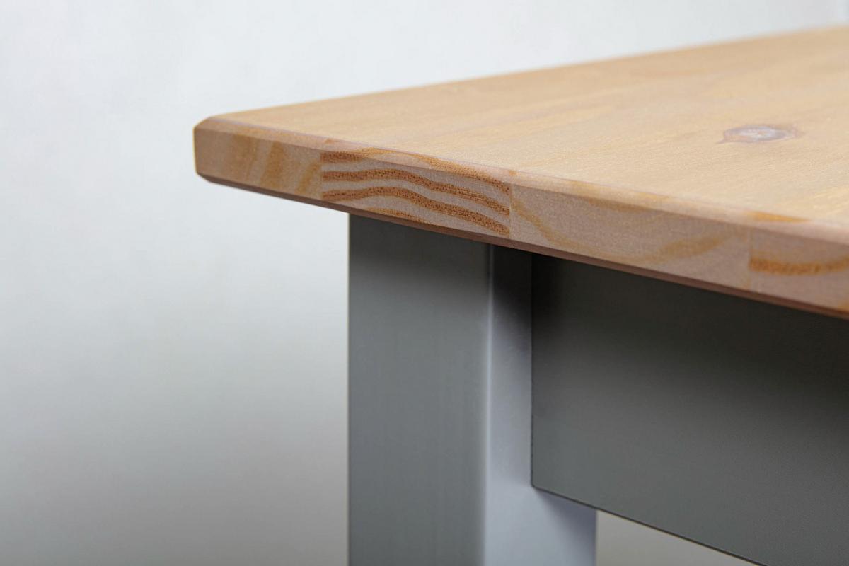 Esstisch Kiefer Massiv Luzerna 1.1 90x160 Cm Braun/grau - Braun/Grau, KONVENTIONELL, Holz (160/90/75cm) - MID.YOU