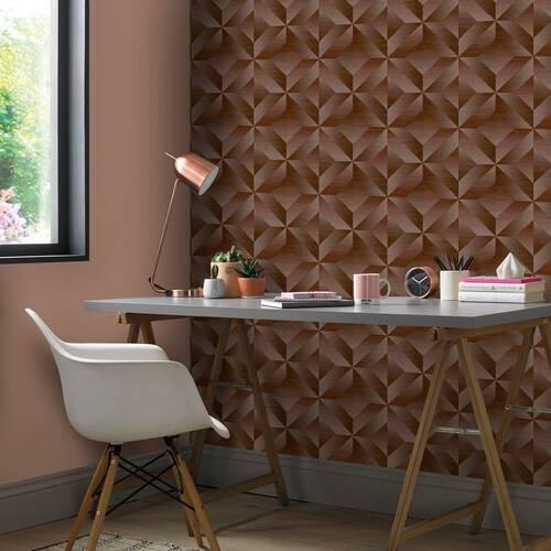 Vliestapete Ornament 52x1000 Cm Rot - Rot, Basics, Papier/Kunststoff (52/1000cm)
