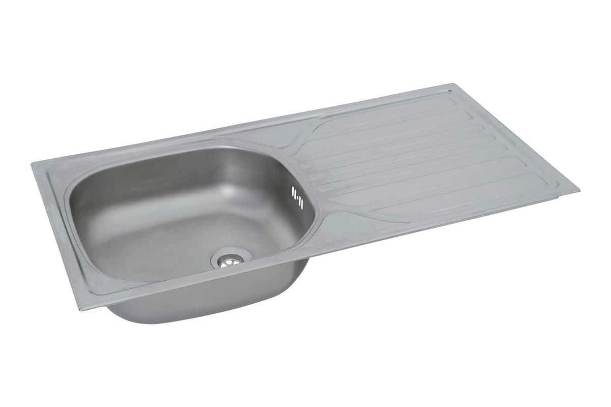 Küchenzeile Economy Mit Geräten 280 Cm Weiß/nussbaum Dekor - Nussbaumfarben/Weiß, Basics, Holzwerkstoff (280cm) - Respekta