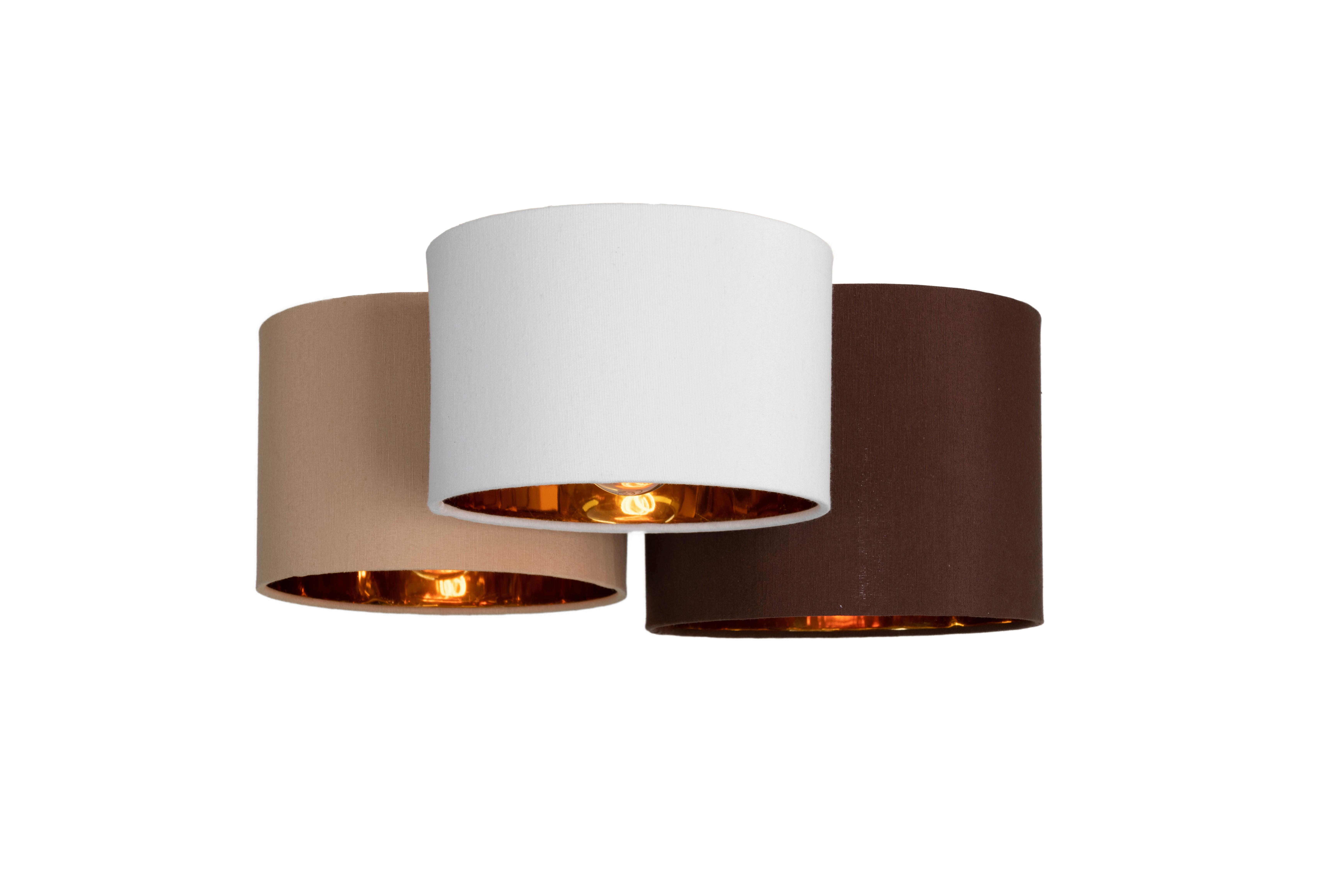 Stropní svítidlo Bulgi, Ø: ca. 50cm - krémová/barvy zlata, Konvenční, kov/textil (50/26cm) - Modern Living
