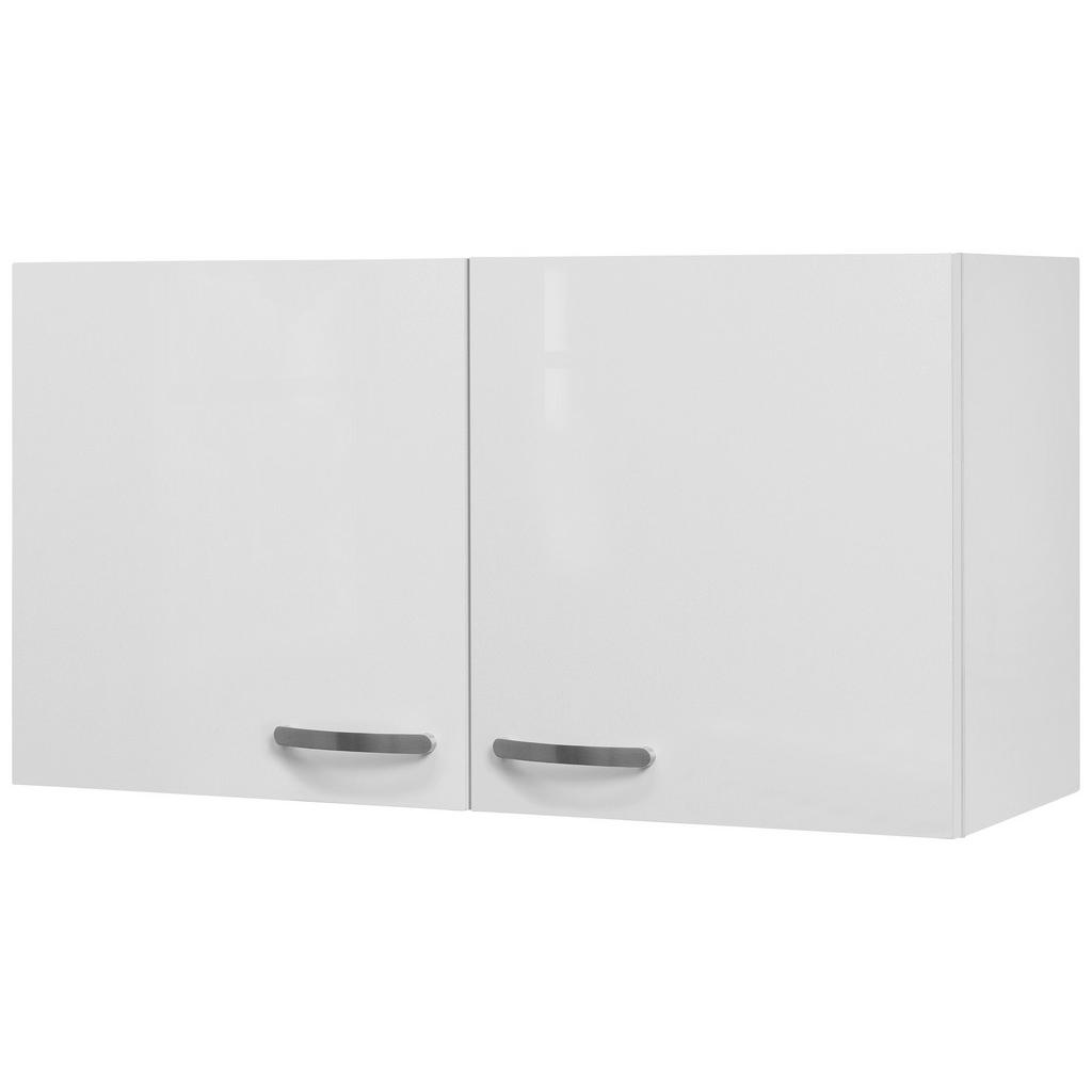 Küchenoberschrank Alba B: 100 cm Weiß 2 Drehtüren