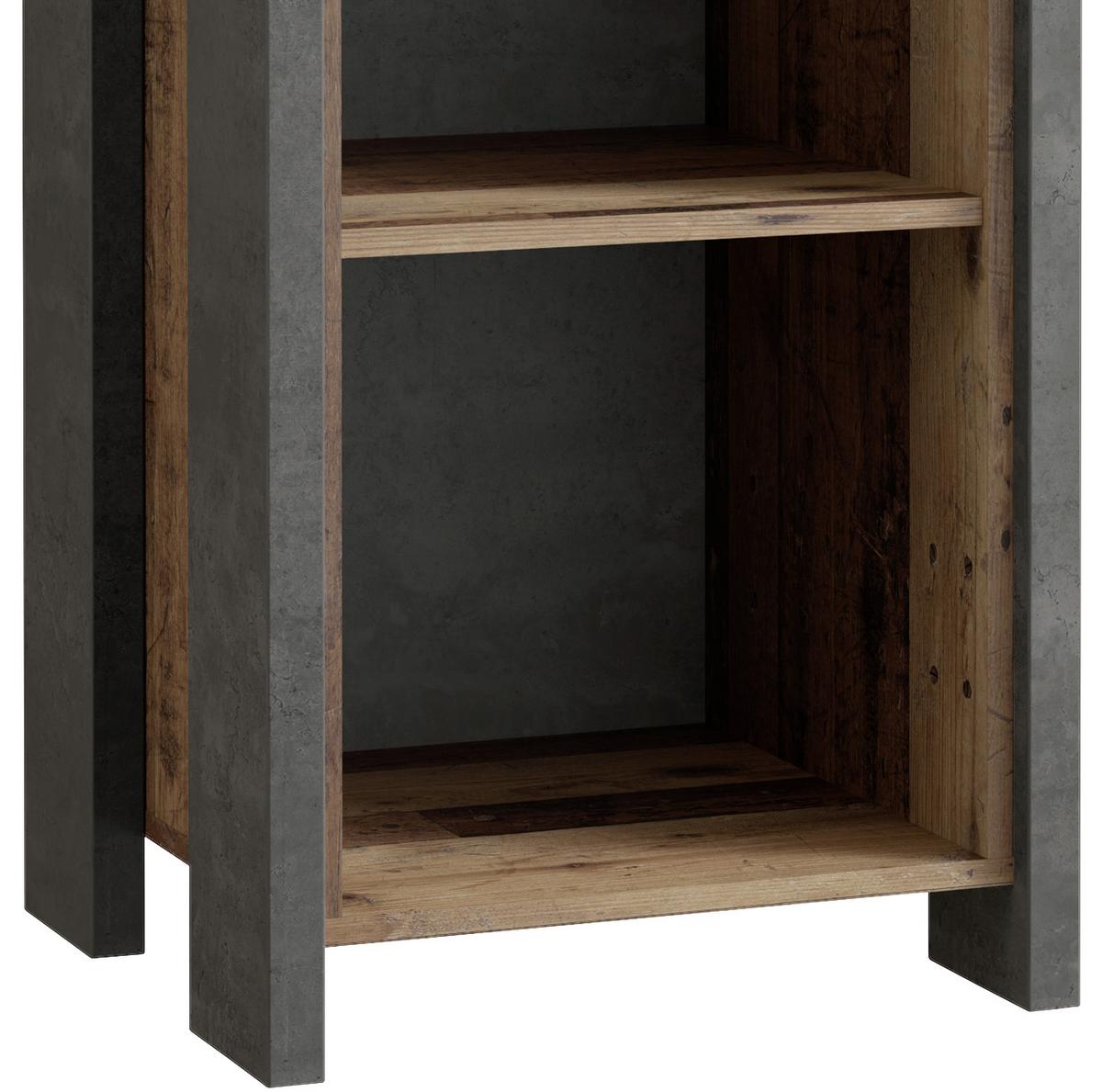 Regal Cliff B: 47 cm Braun/Dunkelgrau - Dunkelgrau/Braun, KONVENTIONELL, Holzwerkstoff/Kunststoff (47/115,1/42cm) - MID.YOU