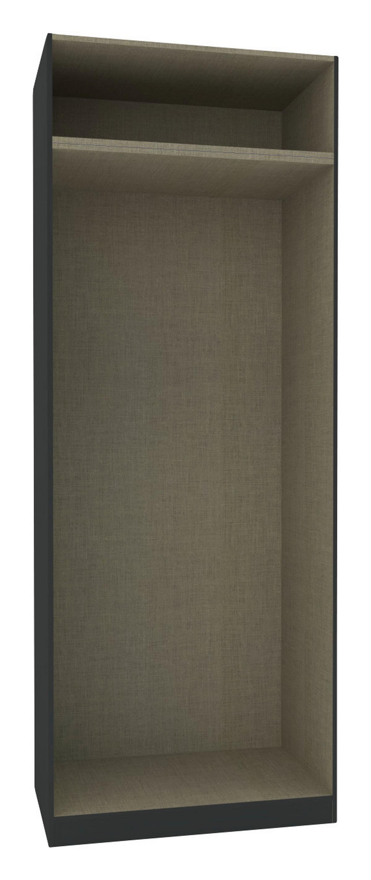 otevřená skříň UNIT s. 182 cm dekor antracit - antracitová, Moderní, kompozitní dřevo (182,2/242,2/56,5cm) - Ondega