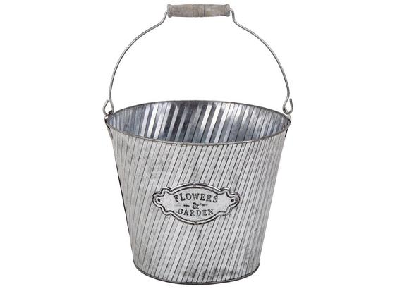 Übertopf Zink Rund Groß - Silberfarben, Basics, Metall (20/17/14cm) Übertopf Zink Rund Groß - Silberfarben, Basics, Metall (20/17/14cm)