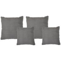 Zierkissenset Vouge Grau, 4 Stück, B: 42 Cm - Grau, KONVENTIONELL, Textil (42/53/42/53cm) - Livetastic