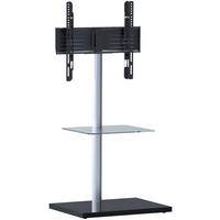 Tv-rack Schwenkbar Nalano Max. 40 Kg - Klar/Silberfarben, Basics, Glas/Metall (100/60/45cm) - MID.YOU