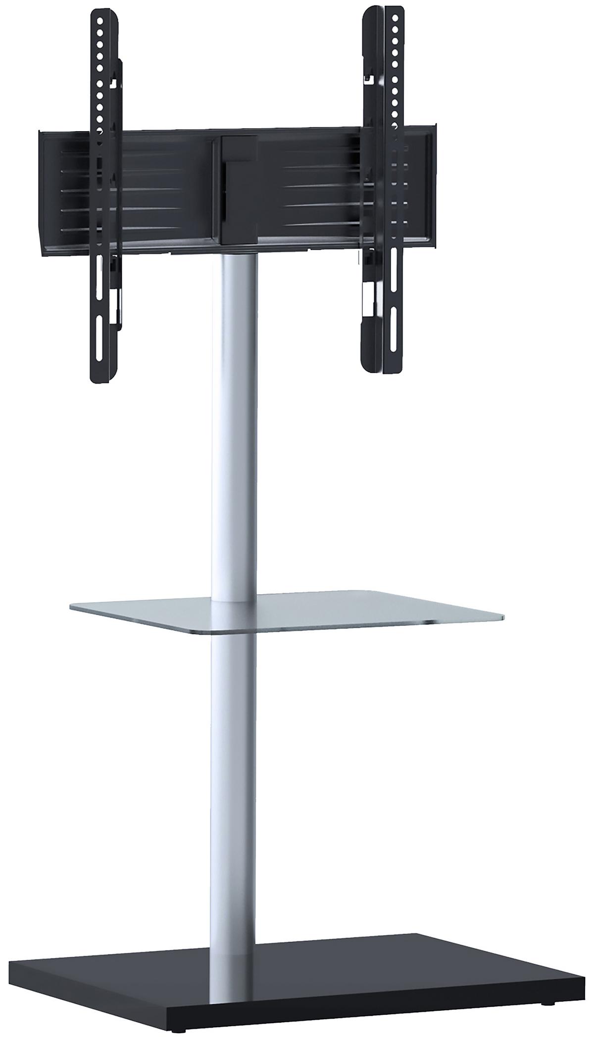 Tv-rack Schwenkbar Nalano Max. 40 Kg - Klar/Silberfarben, Basics, Glas/Metall (100/60/45cm) - MID.YOU