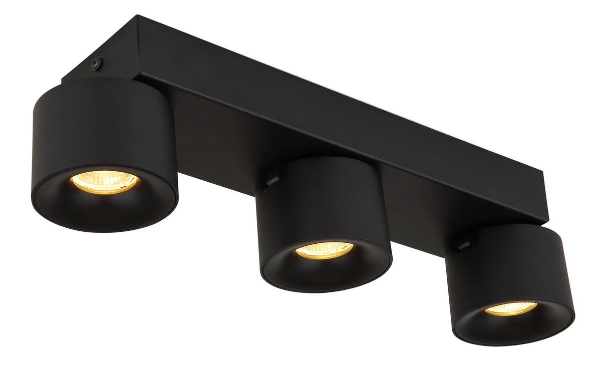 LED-Strahler 56961-3b - Transparent/Schwarz, Design, Kunststoff/Metall (33/7,2/12cm) - Globo