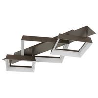 LED-Deckenleuchte 3000k, 24w - Braun/Weiß, Design, Kunststoff/Metall (85/49,5/12cm) - Globo