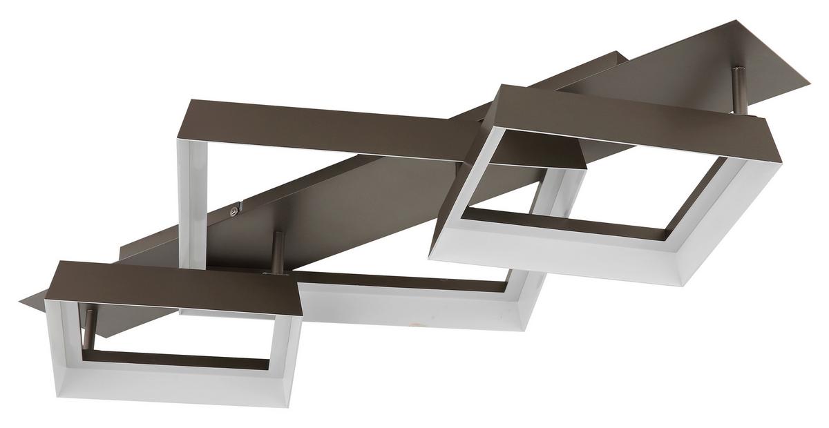 LED-Deckenleuchte 3000k, 24w - Braun/Weiß, Design, Kunststoff/Metall (85/49,5/12cm) - Globo