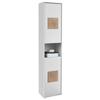 Hochschrank Greece Bxh: 40x190 Cm Weiß Stehend - Eichefarben/Schwarz, MODERN, Holzwerkstoff (40/190/30cm) - MID.YOU