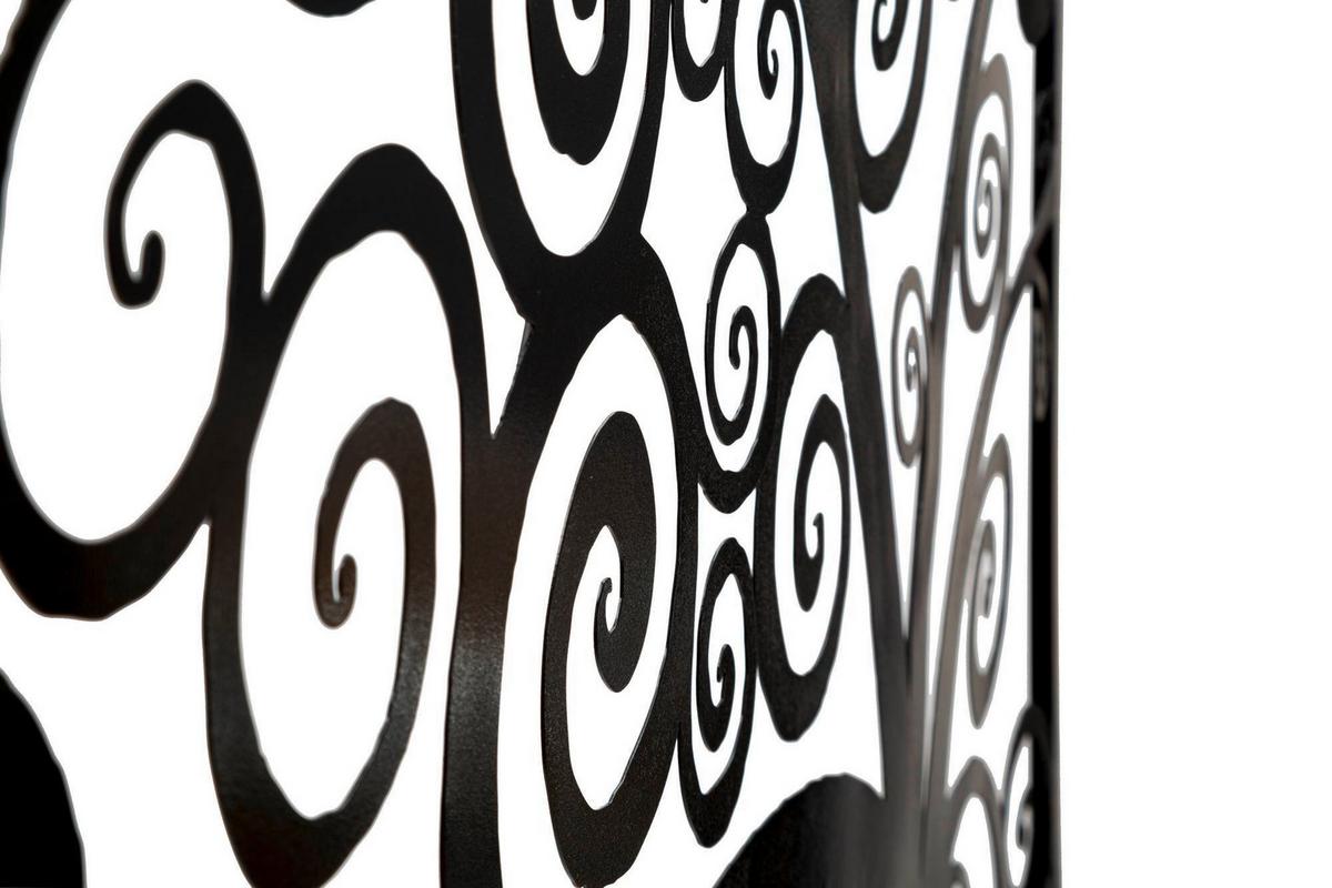 Wanddeko Three Plus Schwarz B: 100 cm - Schwarz, Basics, Metall (100/100/1cm)