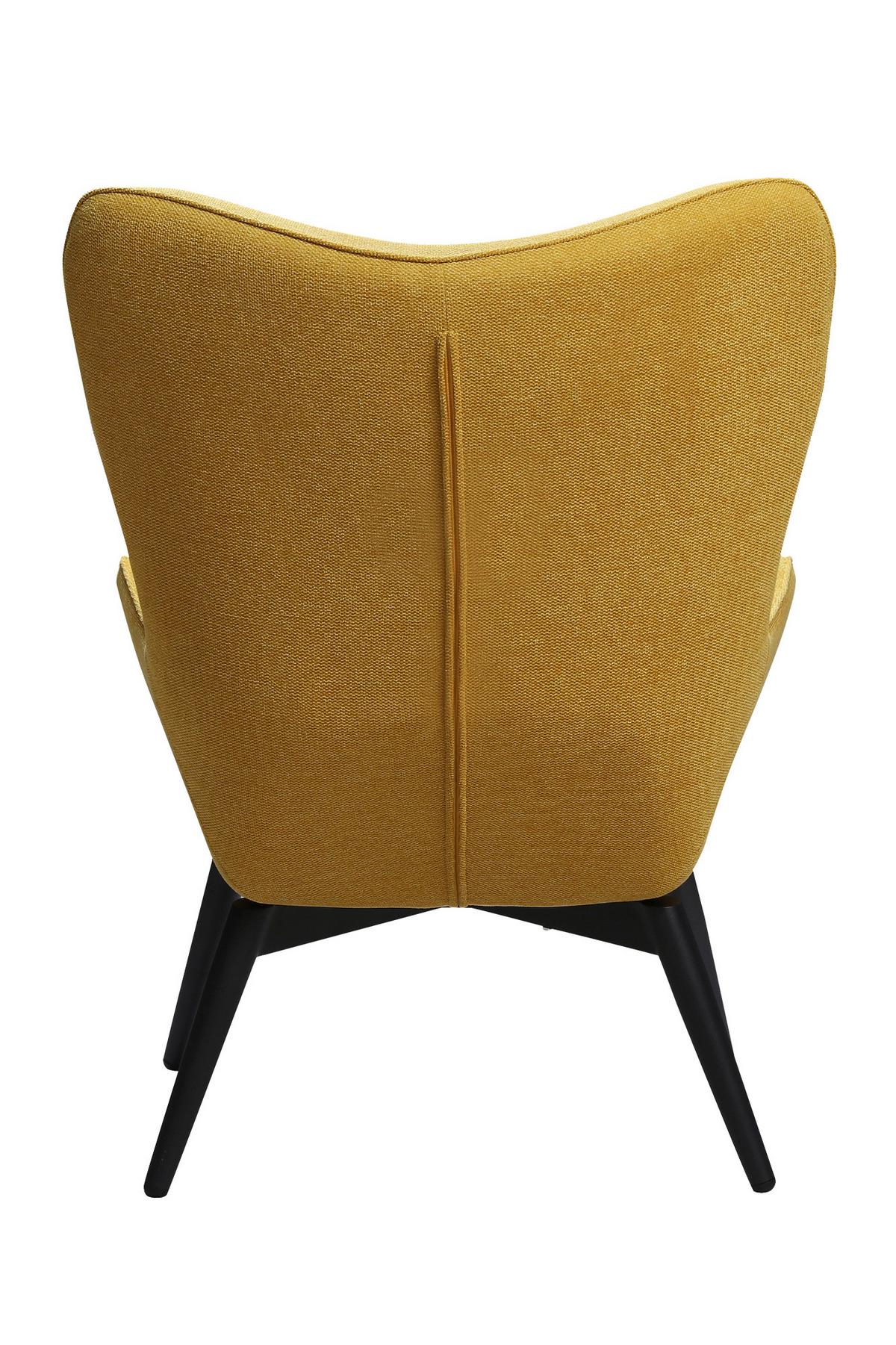 Sessel Gelb B: 80 Cm - Gelb/Schwarz, MODERN, Textil (80/92/99cm) - Livetastic