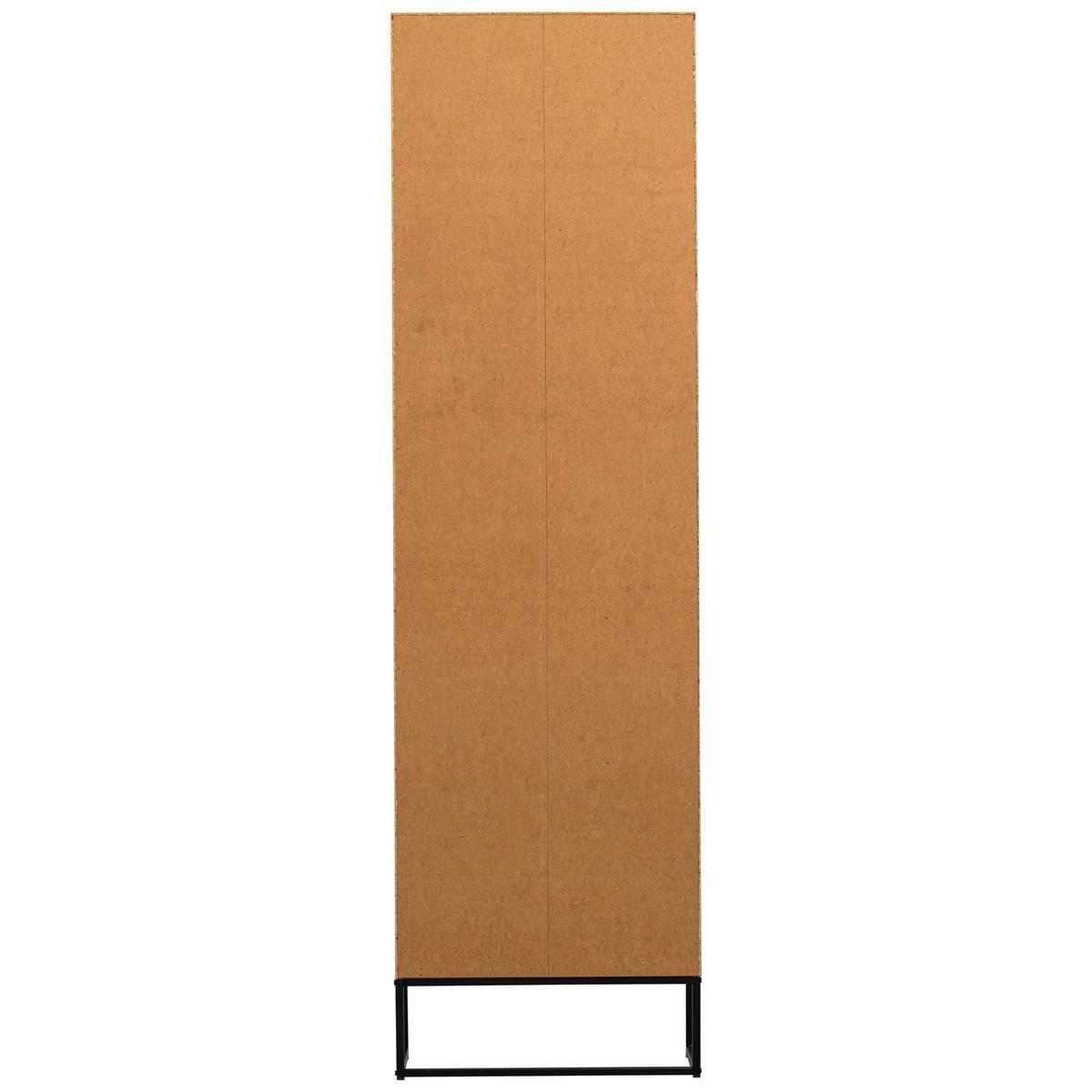 Mehrzweckschrank Silas Eichefarben B: 60 Cm - Eichefarben/Schwarz, Design, Holz (60/210/36cm) - Livetastic