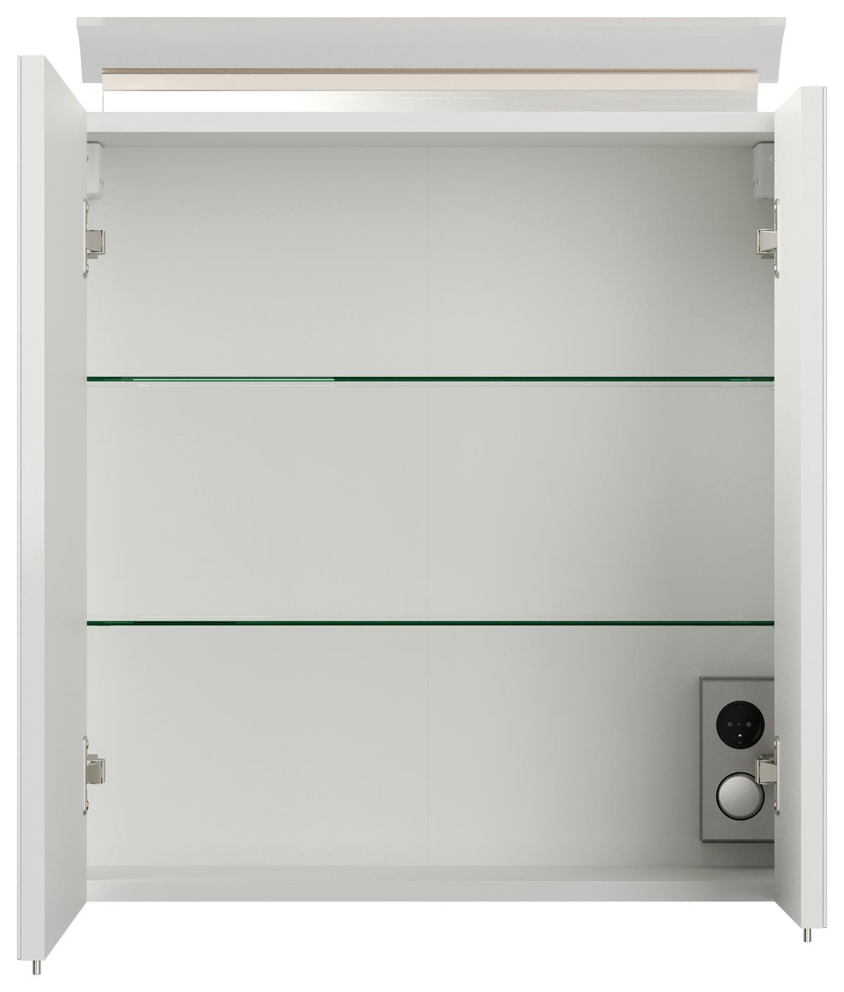 BADEZIMMER Limes, Weiß HG B: 60 cm - Weiß Hochglanz/Weiß, Basics, Keramik/Holzwerkstoff (60cm) - MID.YOU