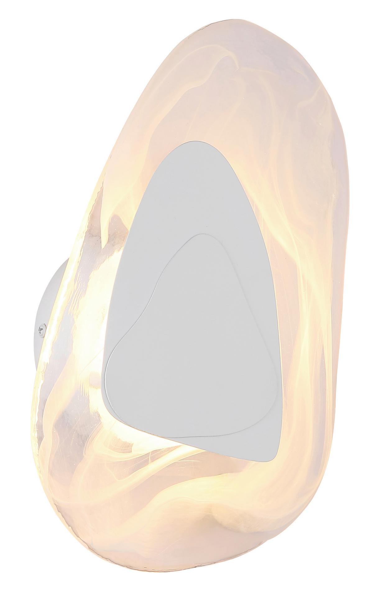 LED-Wandleuchte 78411w Dorsey - Klar/Weiß, Design, Glas/Metall (20,3/31,5cm) - Globo